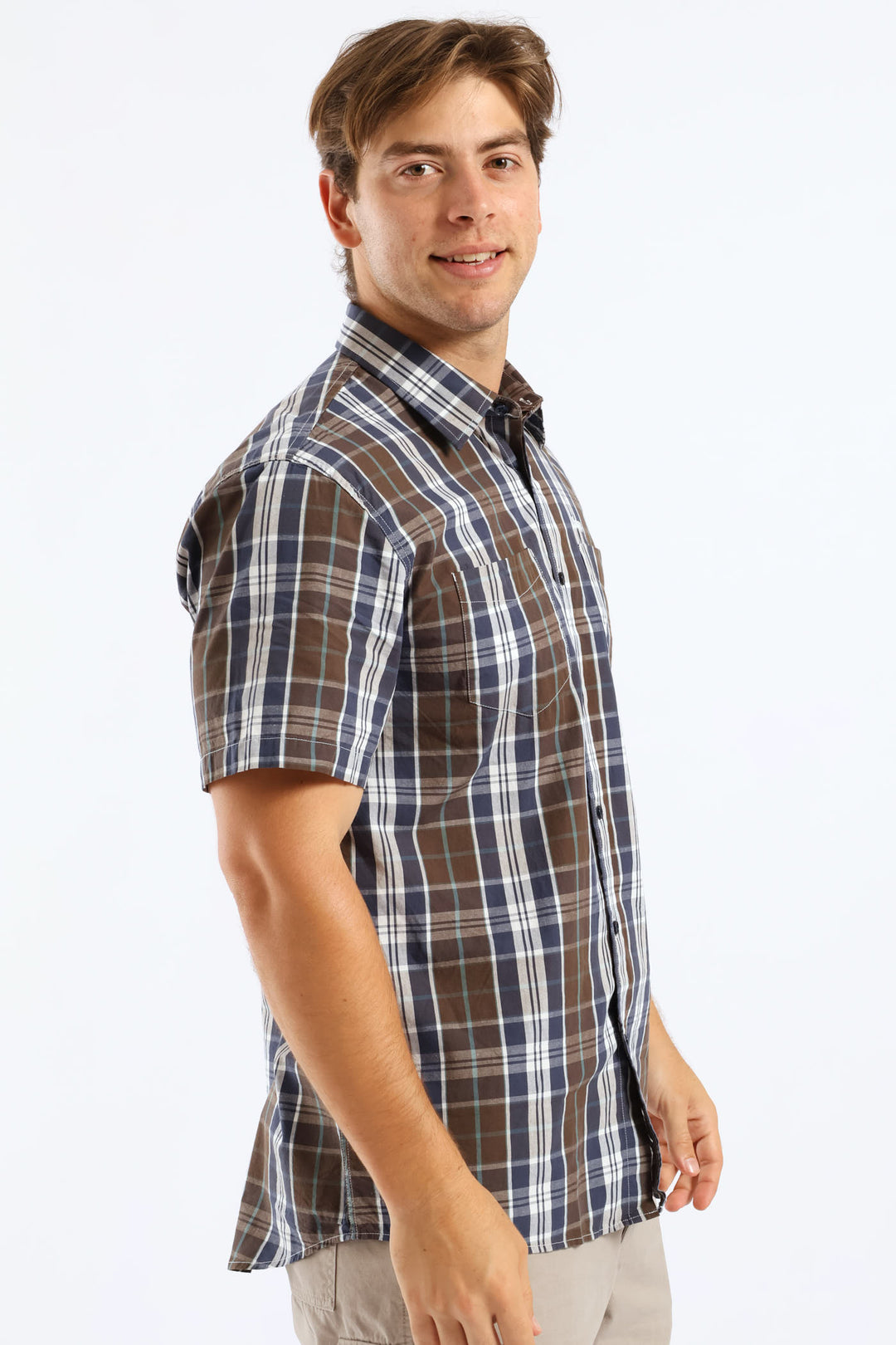 Yarn Dye Check Shirt - Fatigue