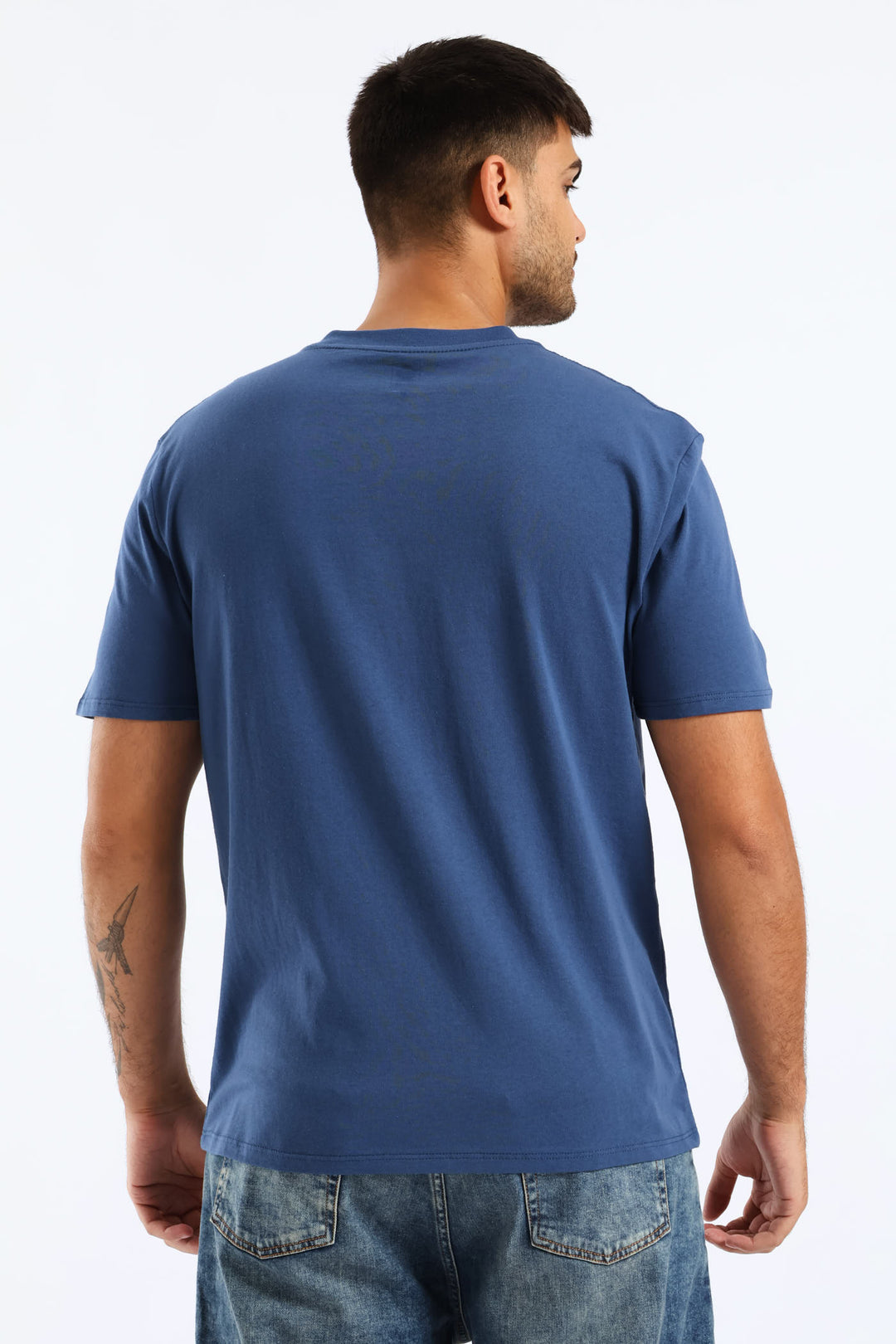 Ny Athletic Basic Print Tee - Blue