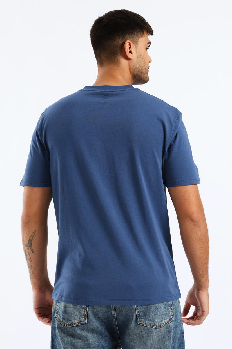 Ny Athletic Basic Print Tee - Blue