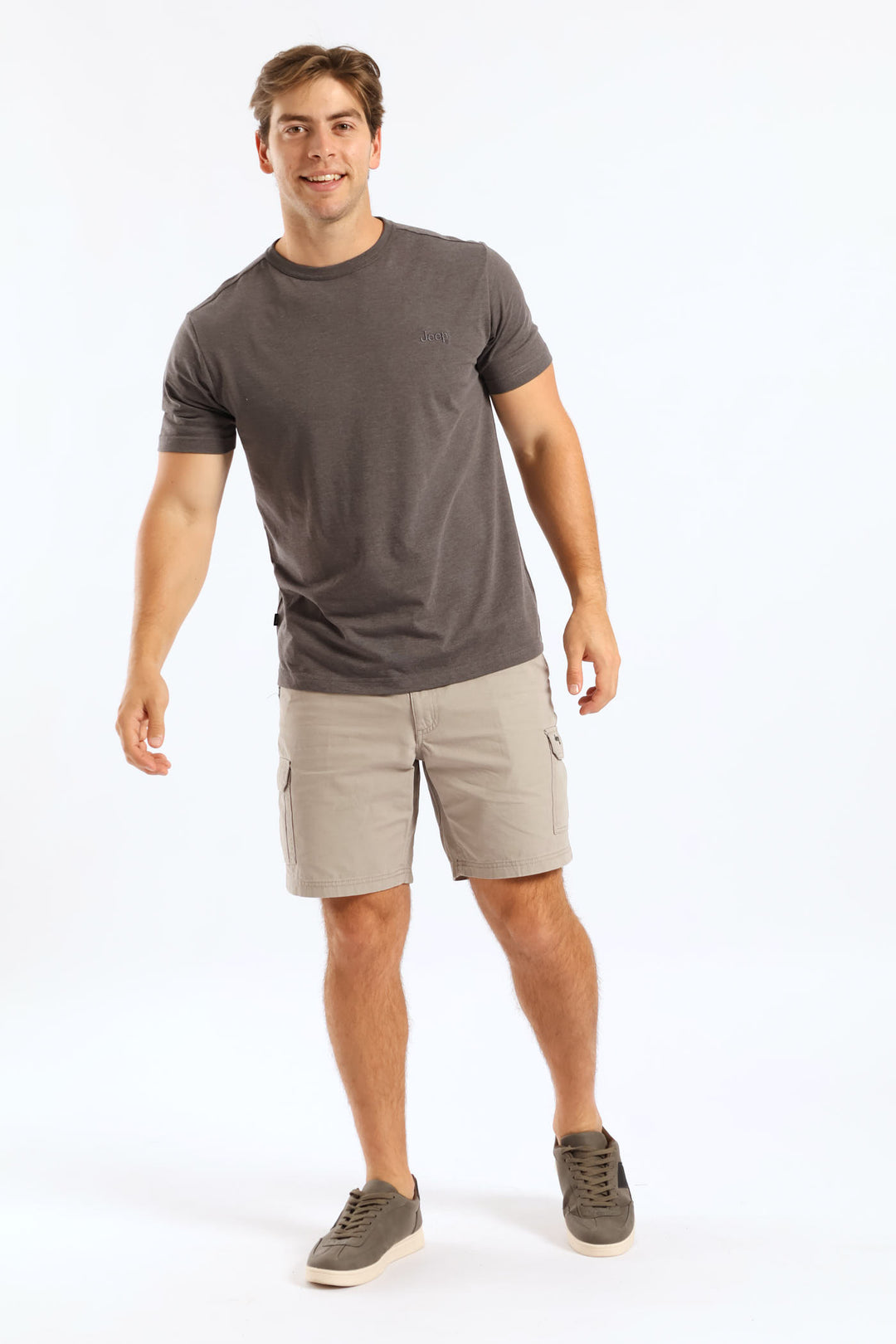 Embroidery Icon Tee - Charcoal