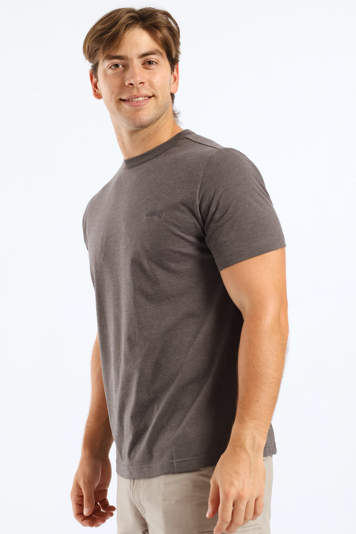 Embroidery Icon Tee - Charcoal