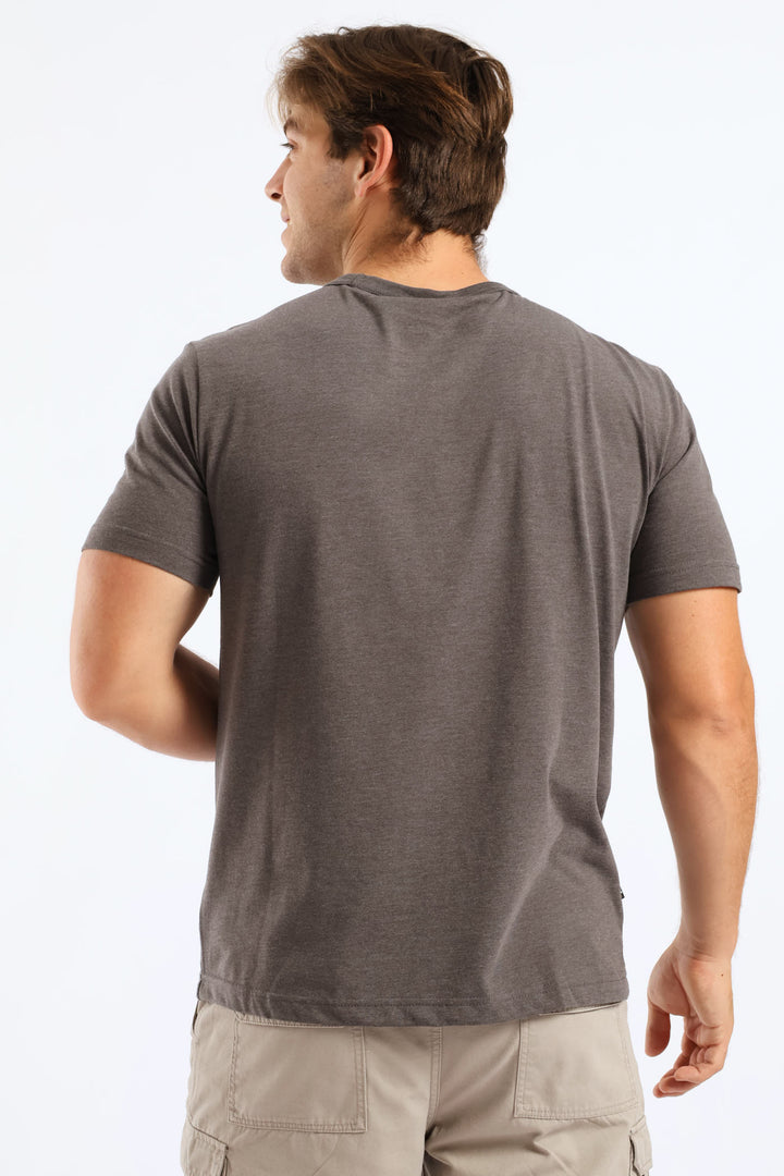 Embroidery Icon Tee - Charcoal