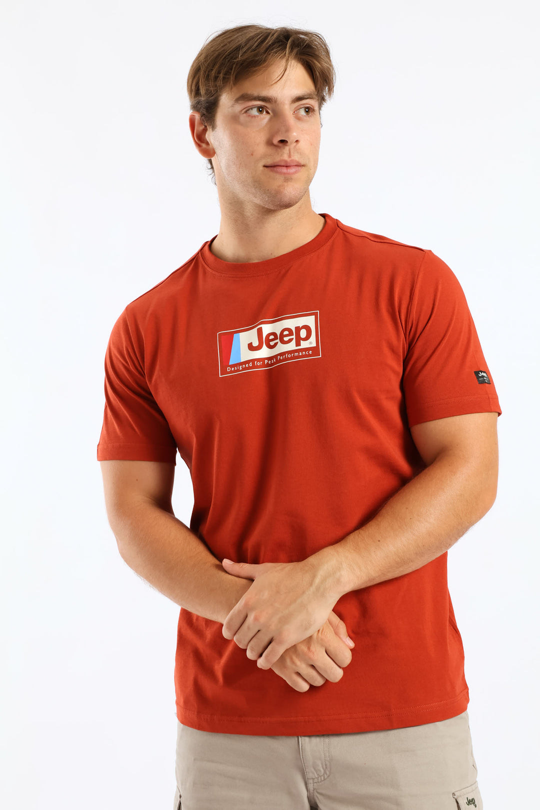 Fashion Rectangle Graphic Tee - Rust