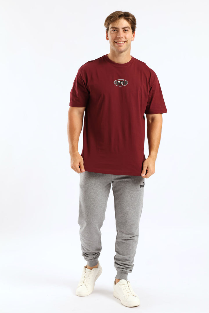 Esential Logo Lab Relaxed Execution Tee - Burgundy