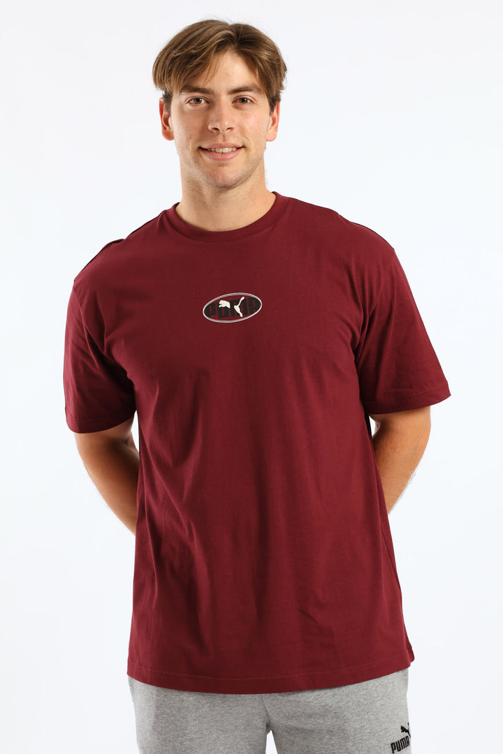 Esential Logo Lab Relaxed Execution Tee - Burgundy