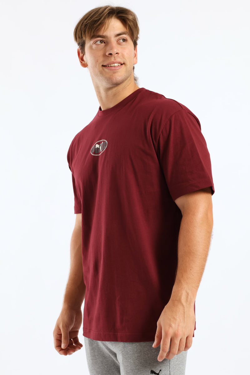 Esential Logo Lab Relaxed Execution Tee - Burgundy