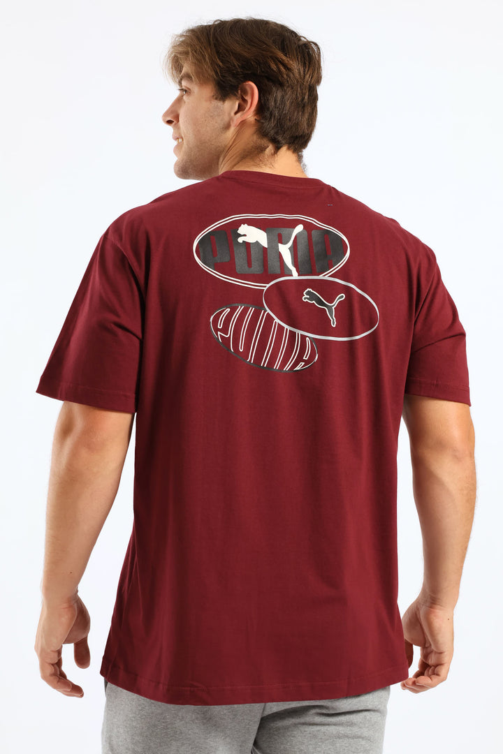 Esential Logo Lab Relaxed Execution Tee - Burgundy
