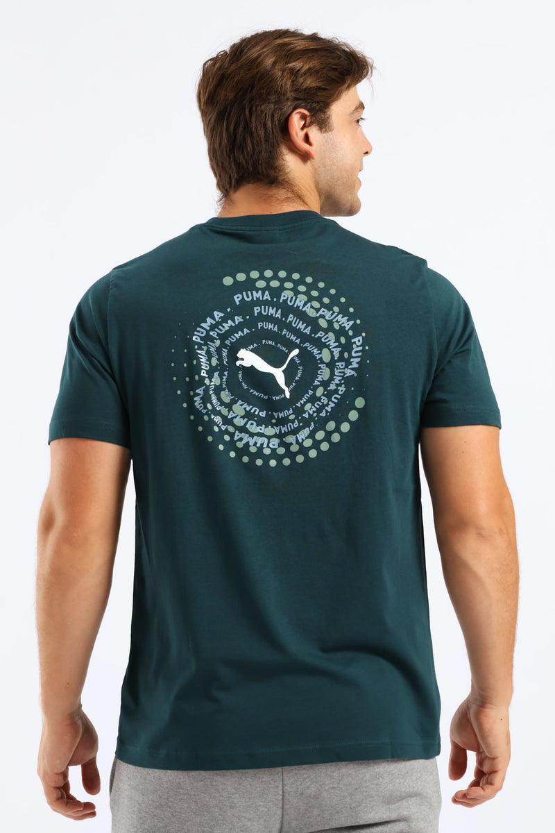 Graphic Execution Tee - Forest Green
