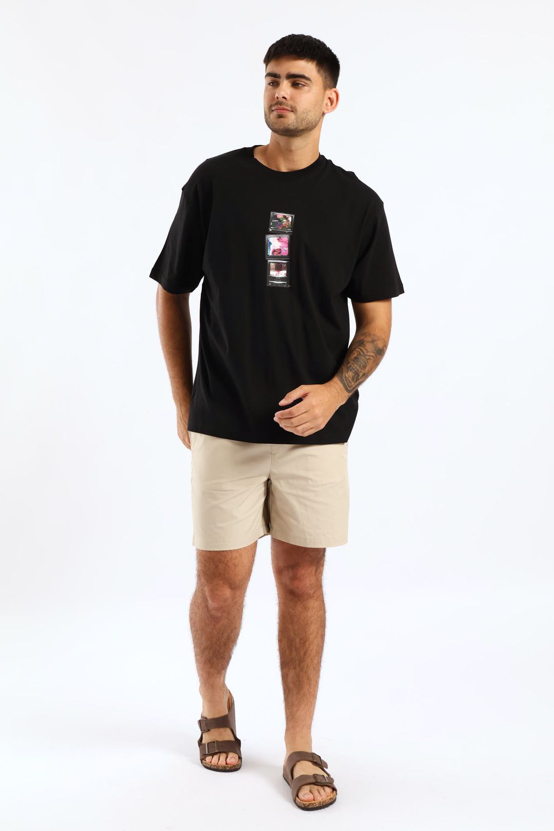 Short Sleeve Tv Tee - Black