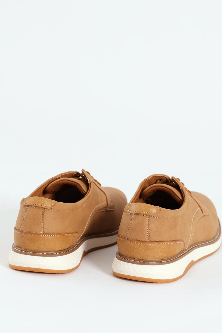 Romerro Smart Casual Closed Toe Lace Up - Beige
