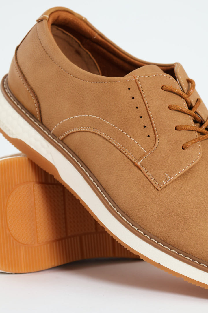 Romerro Smart Casual Closed Toe Lace Up - Beige