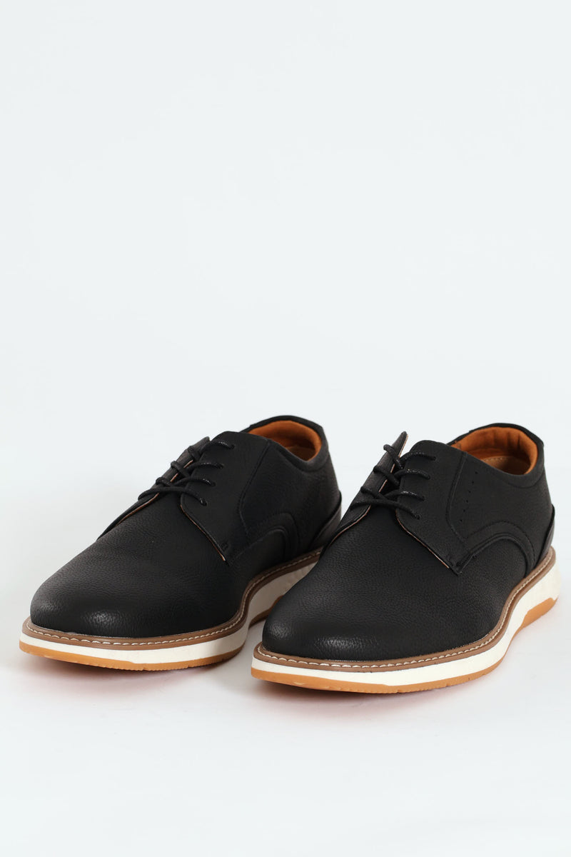 Romerro Smart Casual Closed Toe Lace Up - Black