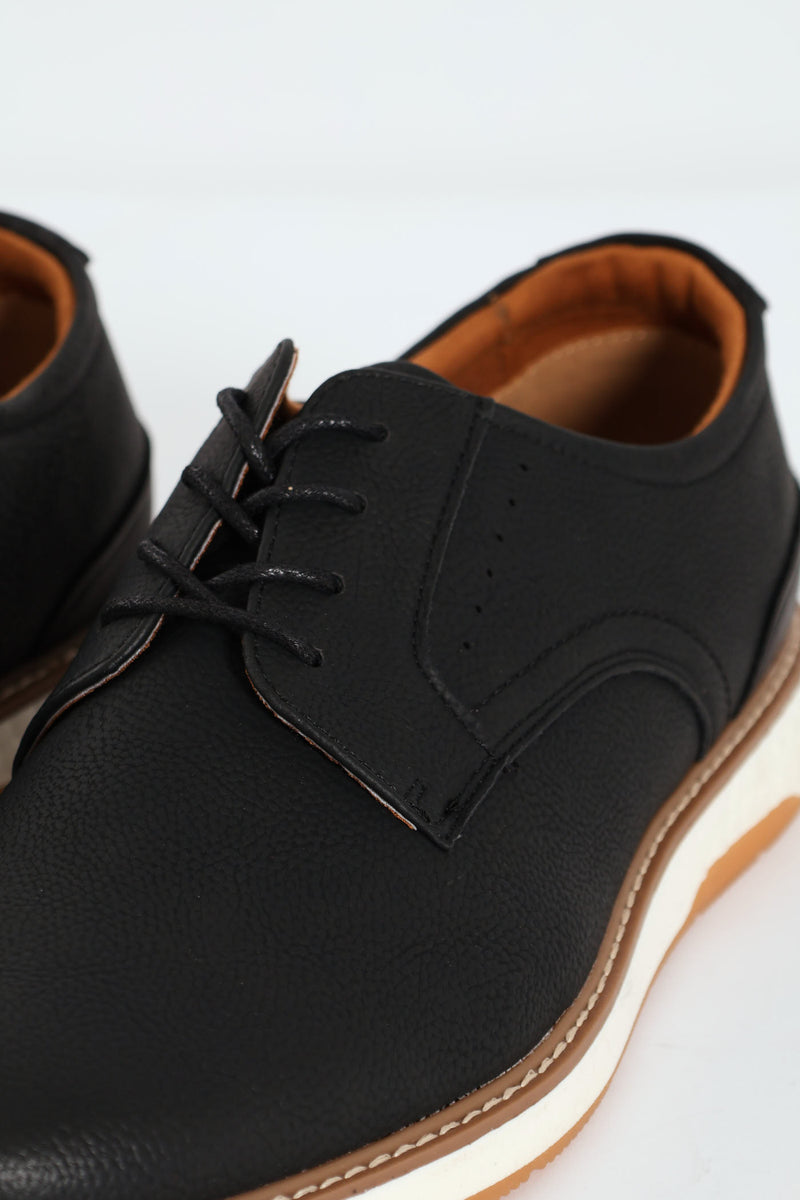 Romerro Smart Casual Closed Toe Lace Up - Black