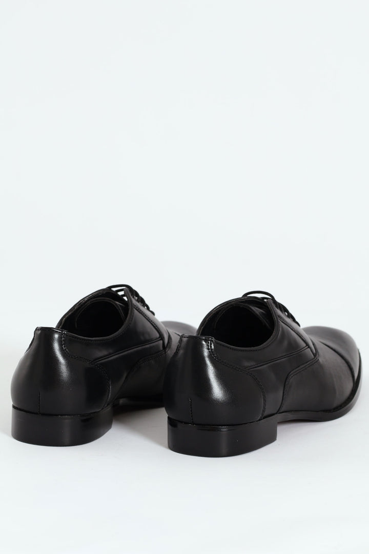 Sebastian Toe Cap Lace Up Derby Shoe - Black