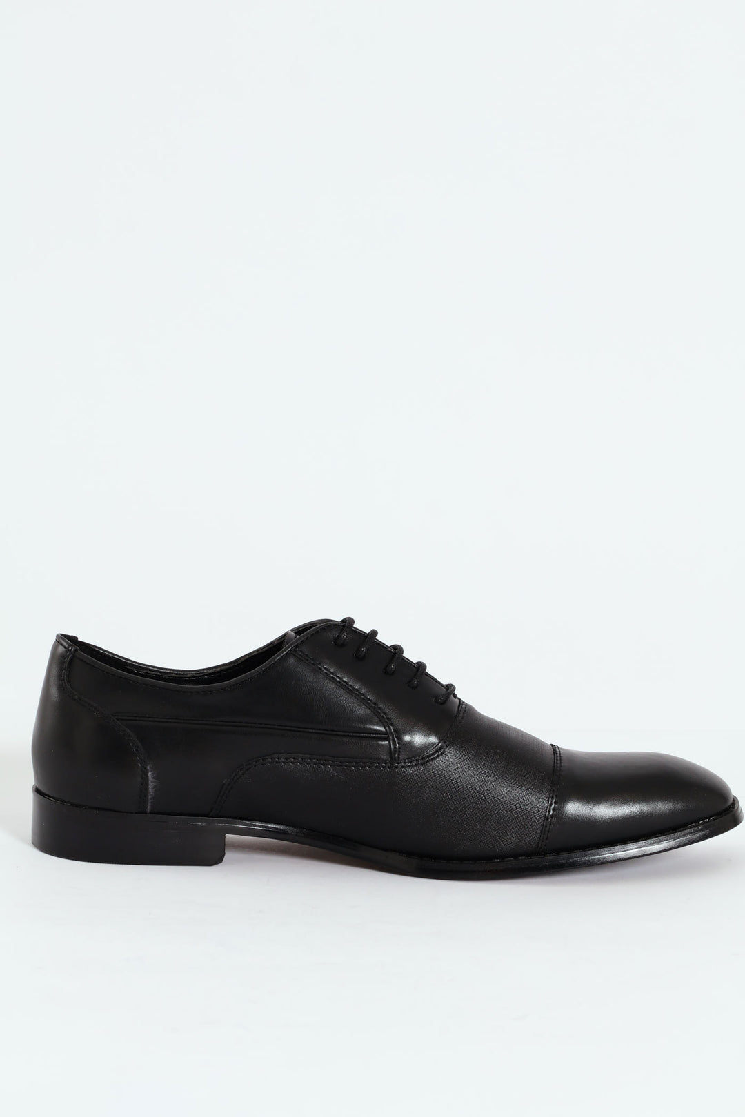 Sebastian Toe Cap Lace Up Derby Shoe - Black