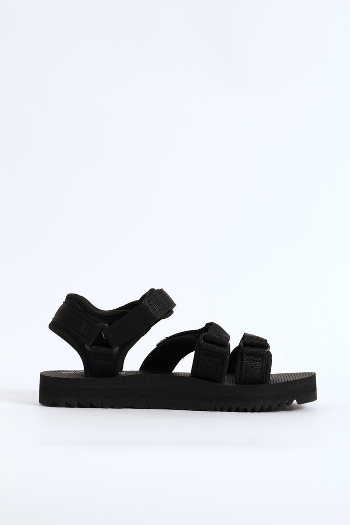 Fisher Multi Strap Sandal - Black