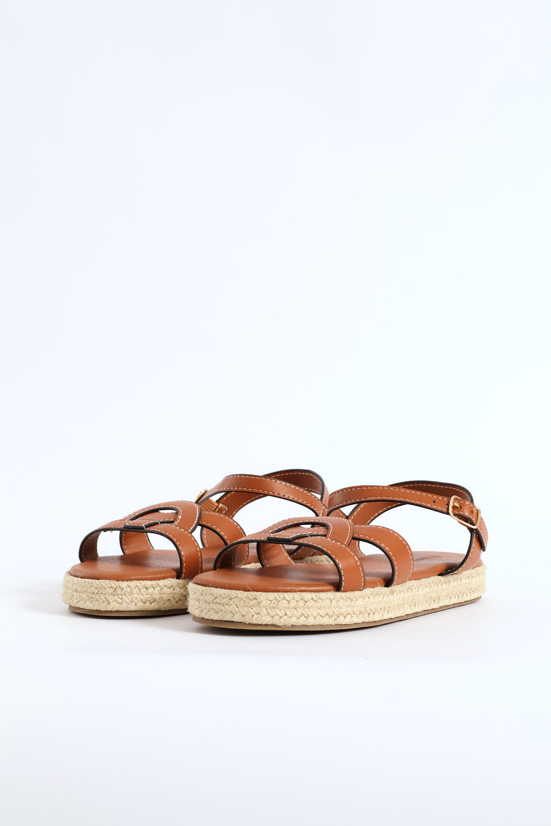 Girls Flatform Espadrille Sandal - Tan