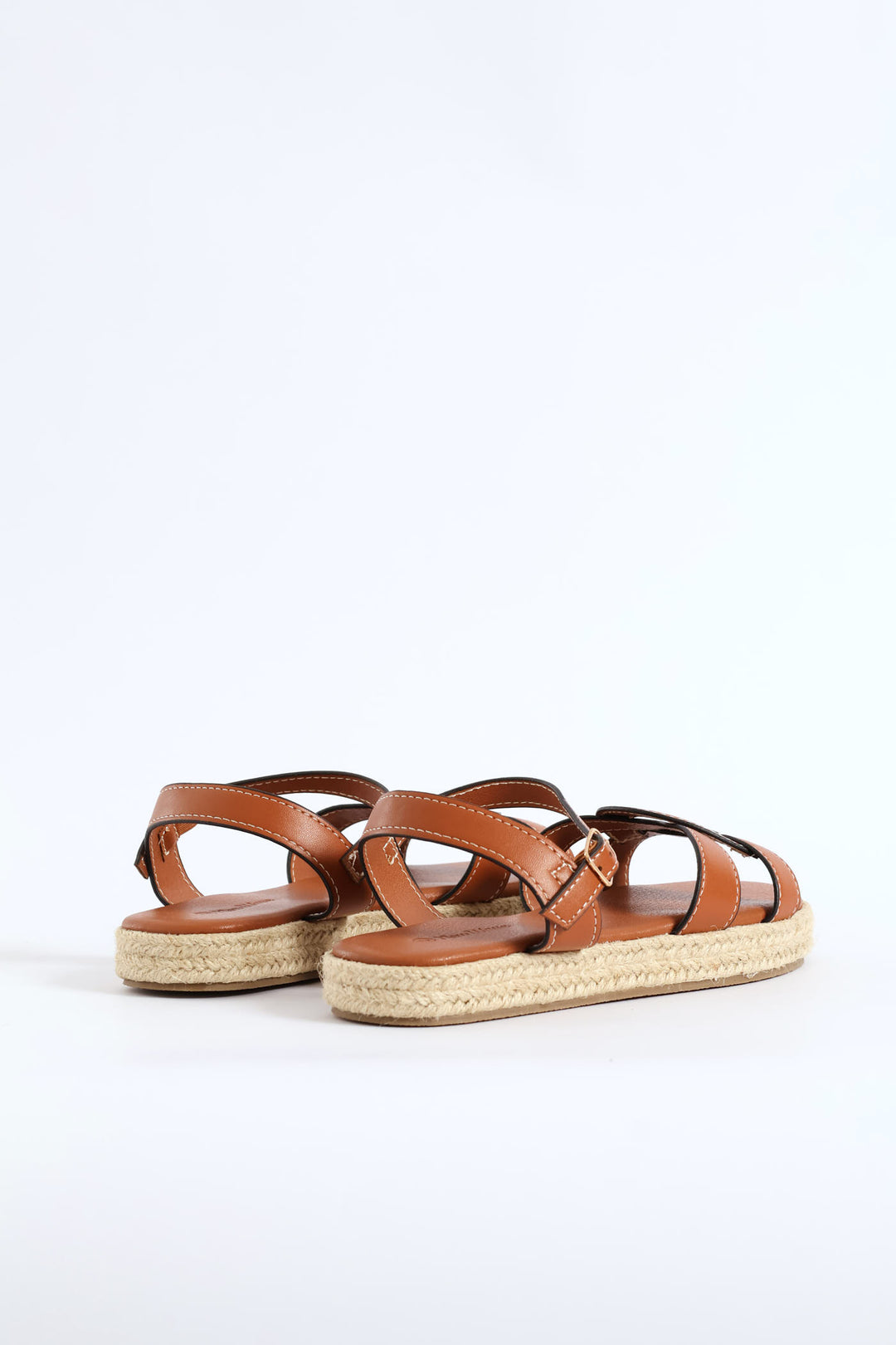 Girls Flatform Espadrille Sandal - Tan