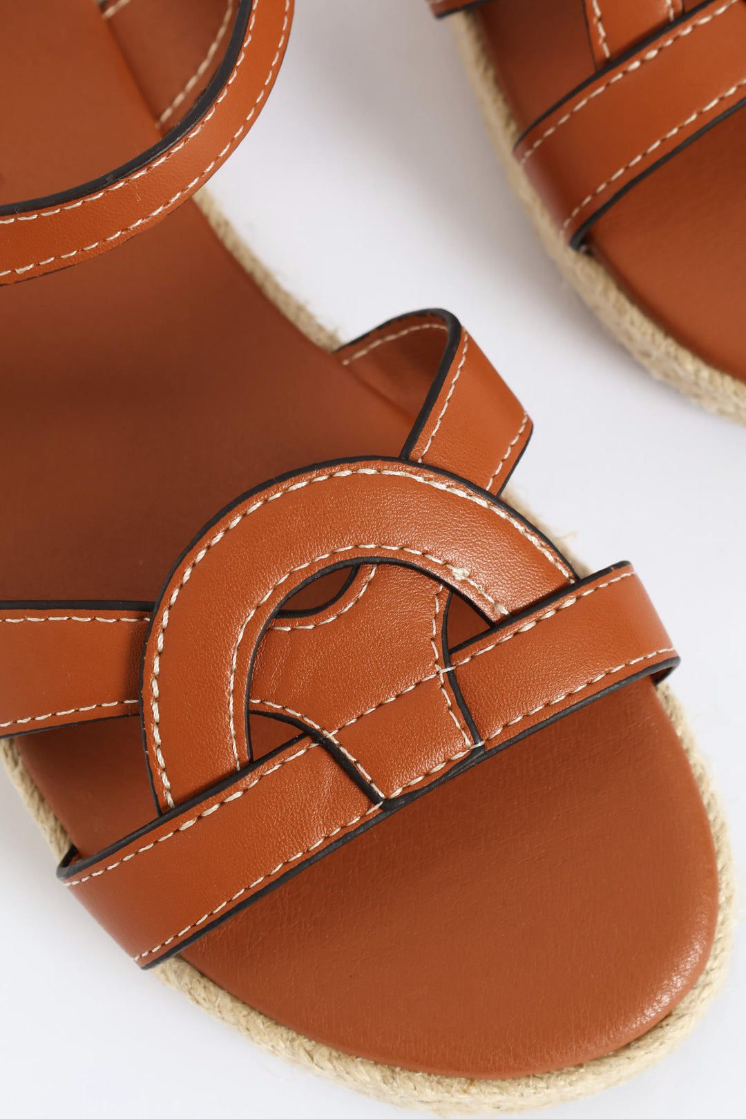 Girls Flatform Espadrille Sandal - Tan