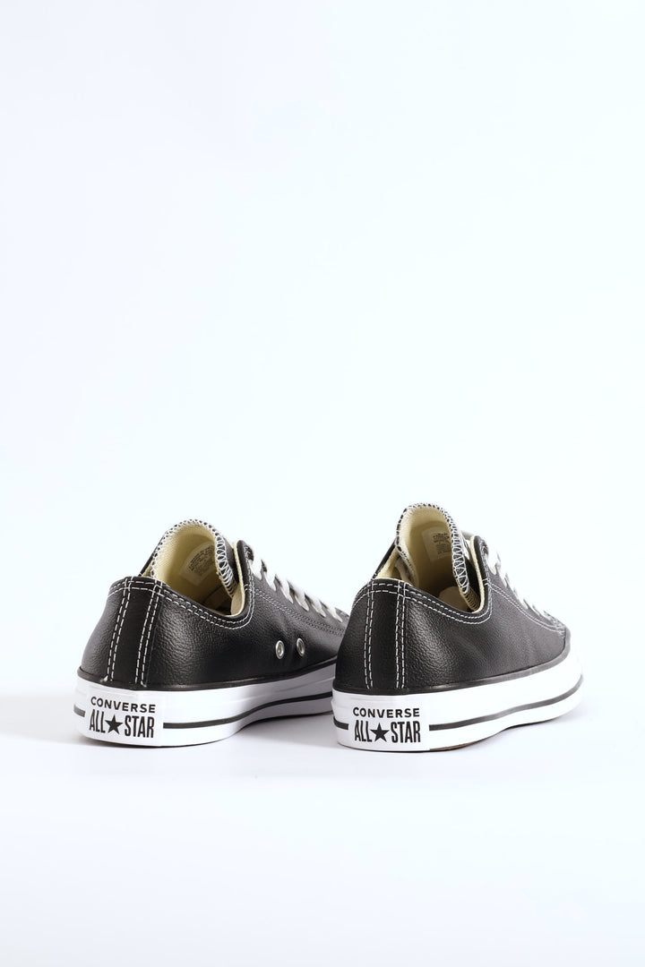 All Star Leather Lo Sneaker - Black