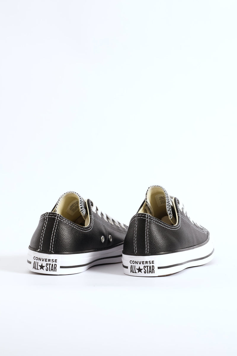 All Star Leather Lo Sneaker - Black