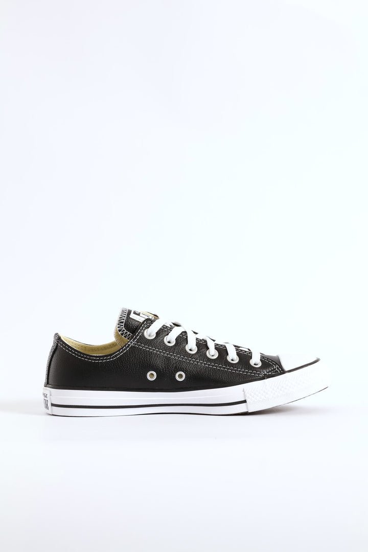 All Star Leather Lo Sneaker - Black