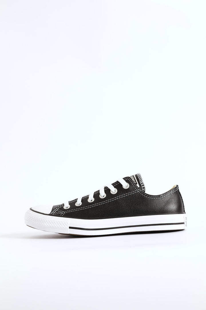 All Star Leather Lo Sneaker - Black