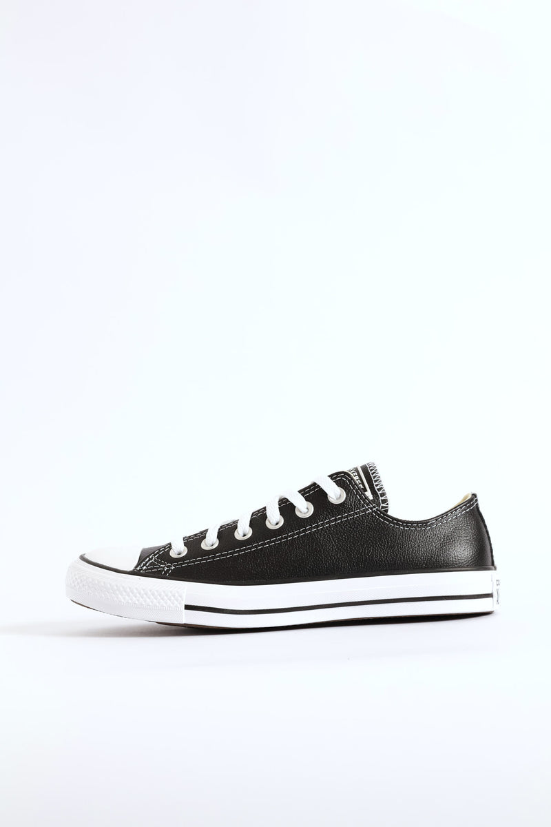 All Star Leather Lo Sneaker - Black
