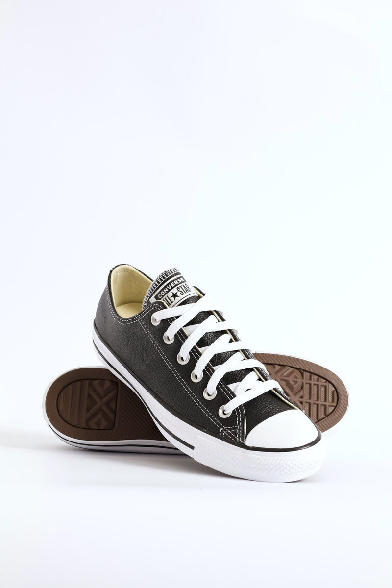 All Star Leather Lo Sneaker - Black