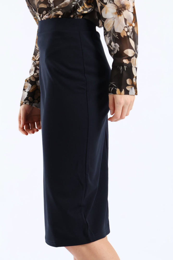 Basic Career Skirt - Dark Navy