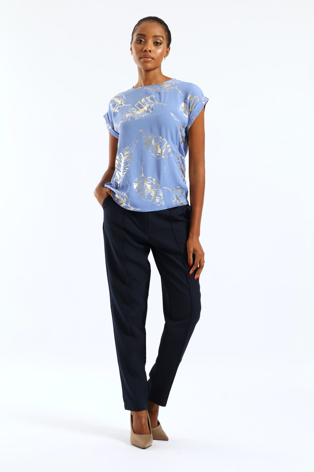 Short Sleeve Formal Tee - Blue