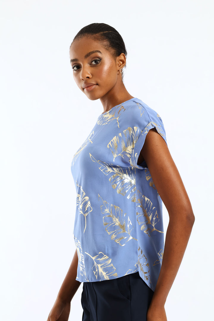 Short Sleeve Formal Tee - Blue