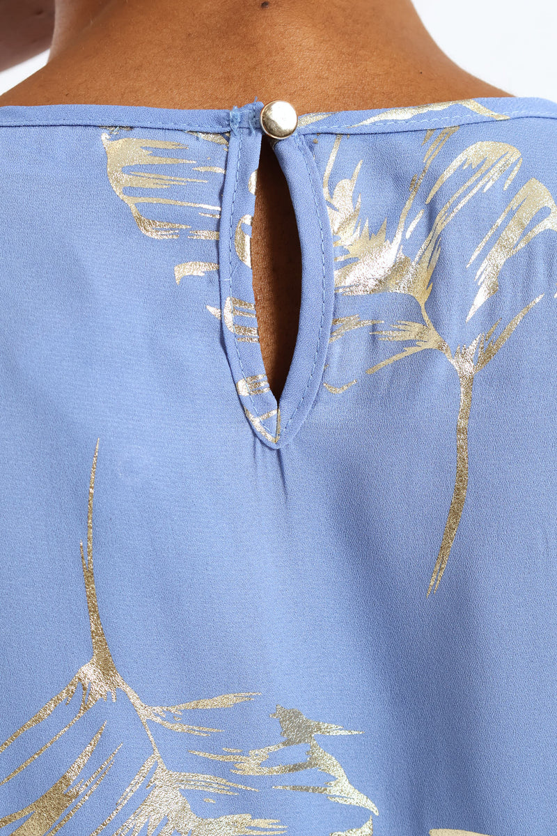 Short Sleeve Formal Tee - Blue