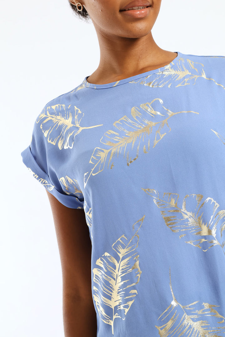 Short Sleeve Formal Tee - Blue