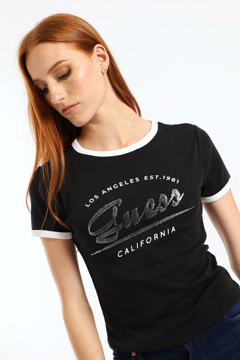 Short Sleeve Gemey Tee - Black