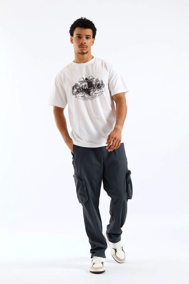 Nylon Zip Pocket Pant - Blue