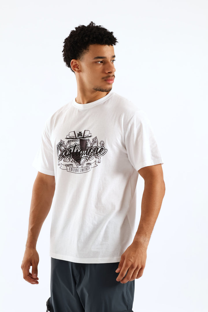 Cast Basic Print Tee - White