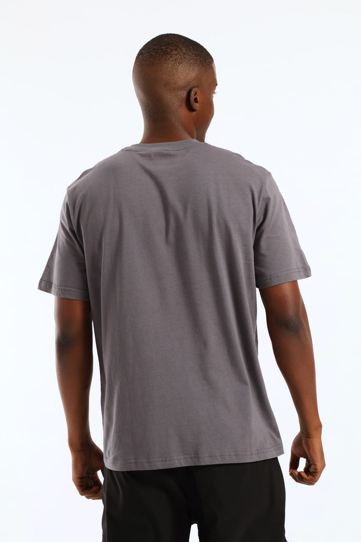 66 Bronze Hd Front Print Tee - Grey