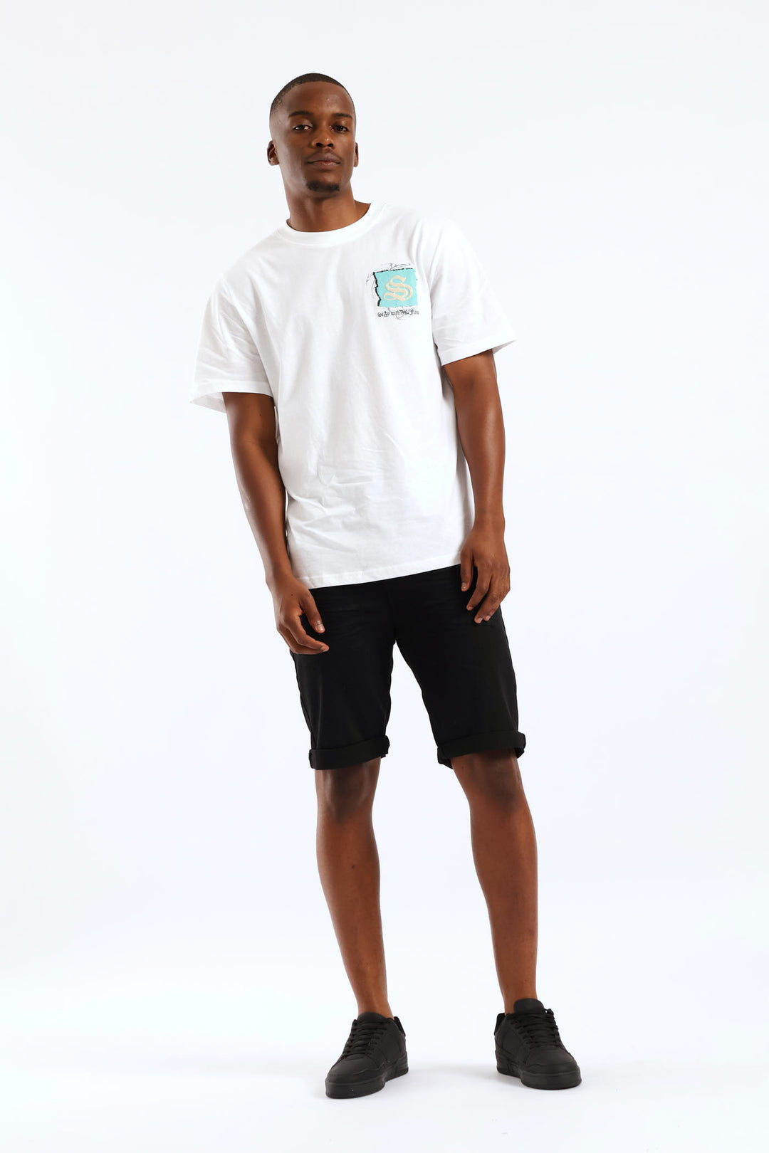 Self Made Front & Back Print Tee - White