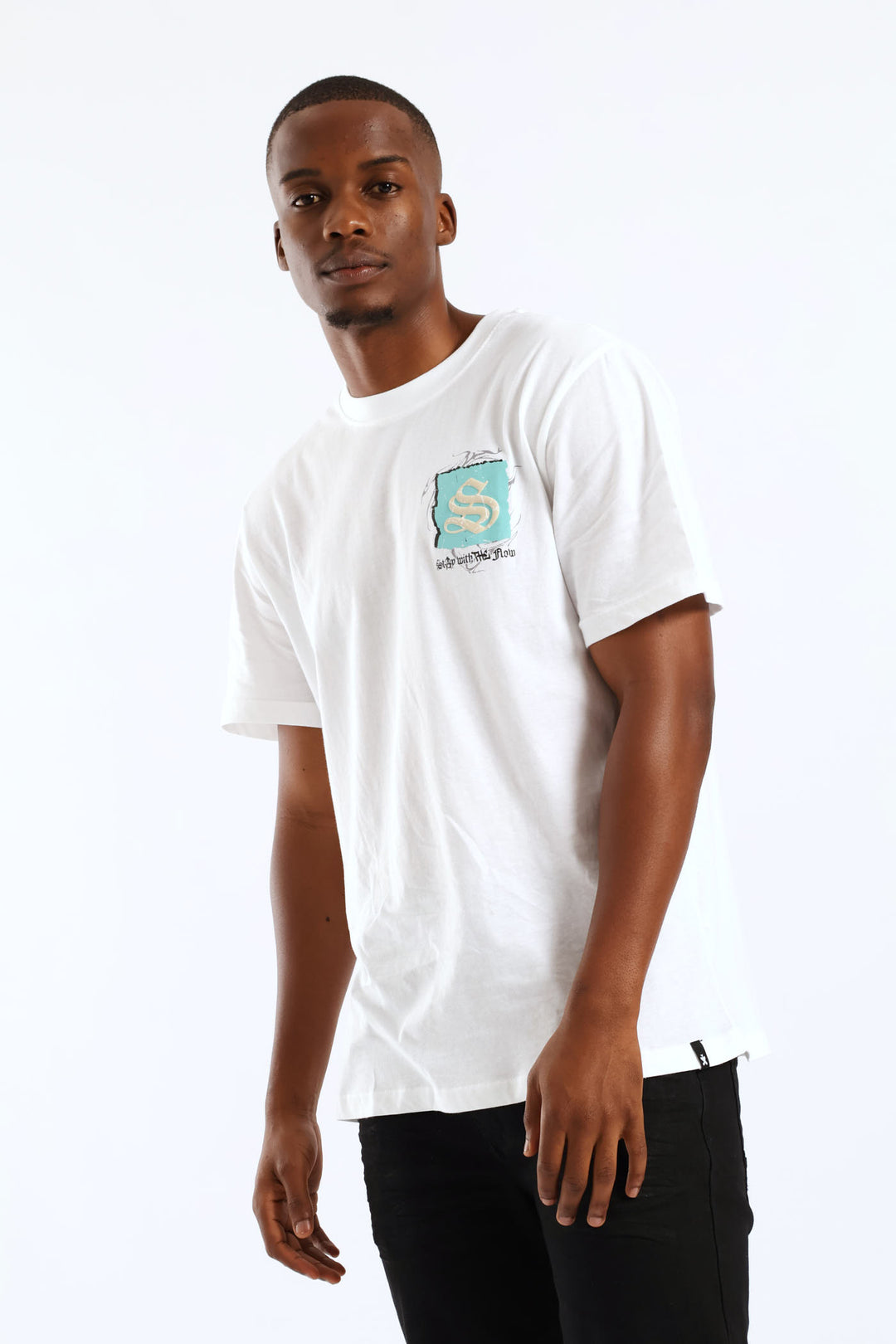 Self Made Front & Back Print Tee - White