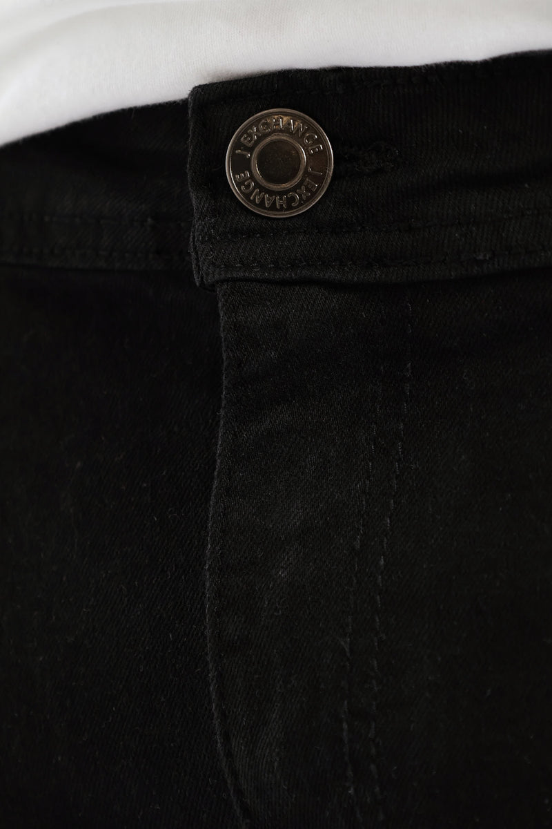 Denim Shorts - Black