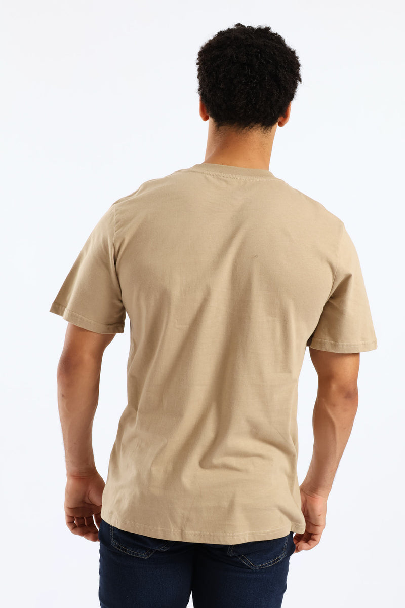 Swtf Uc Hd Shimmer Front Print Tee - Taupe