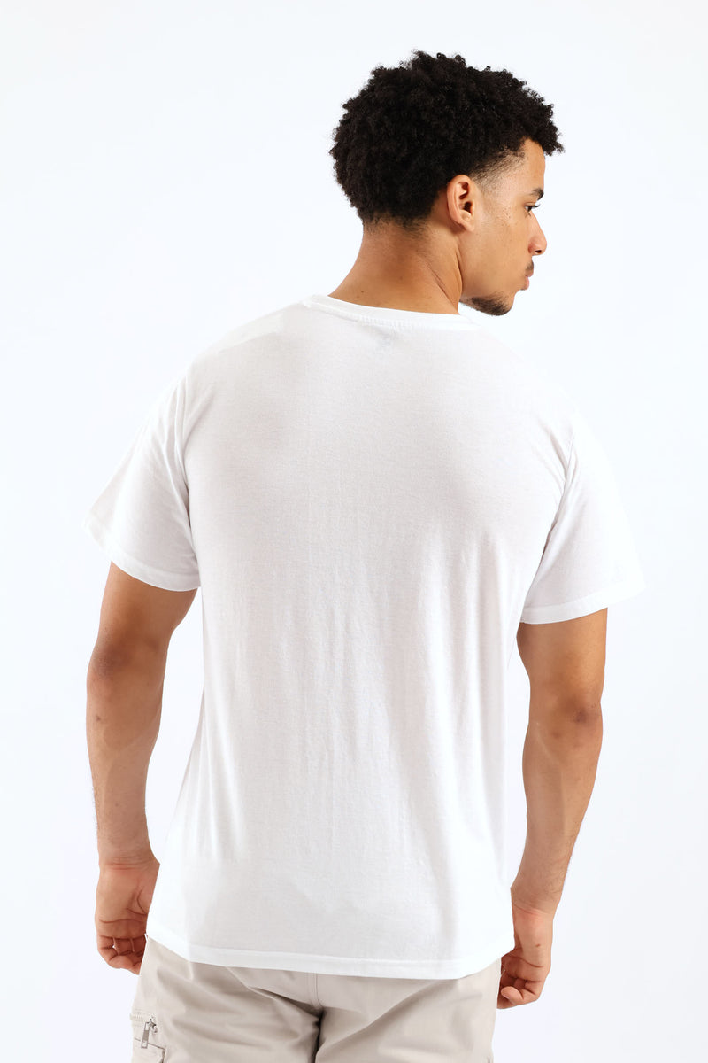 Monte Carlo Basic Print Tee - White