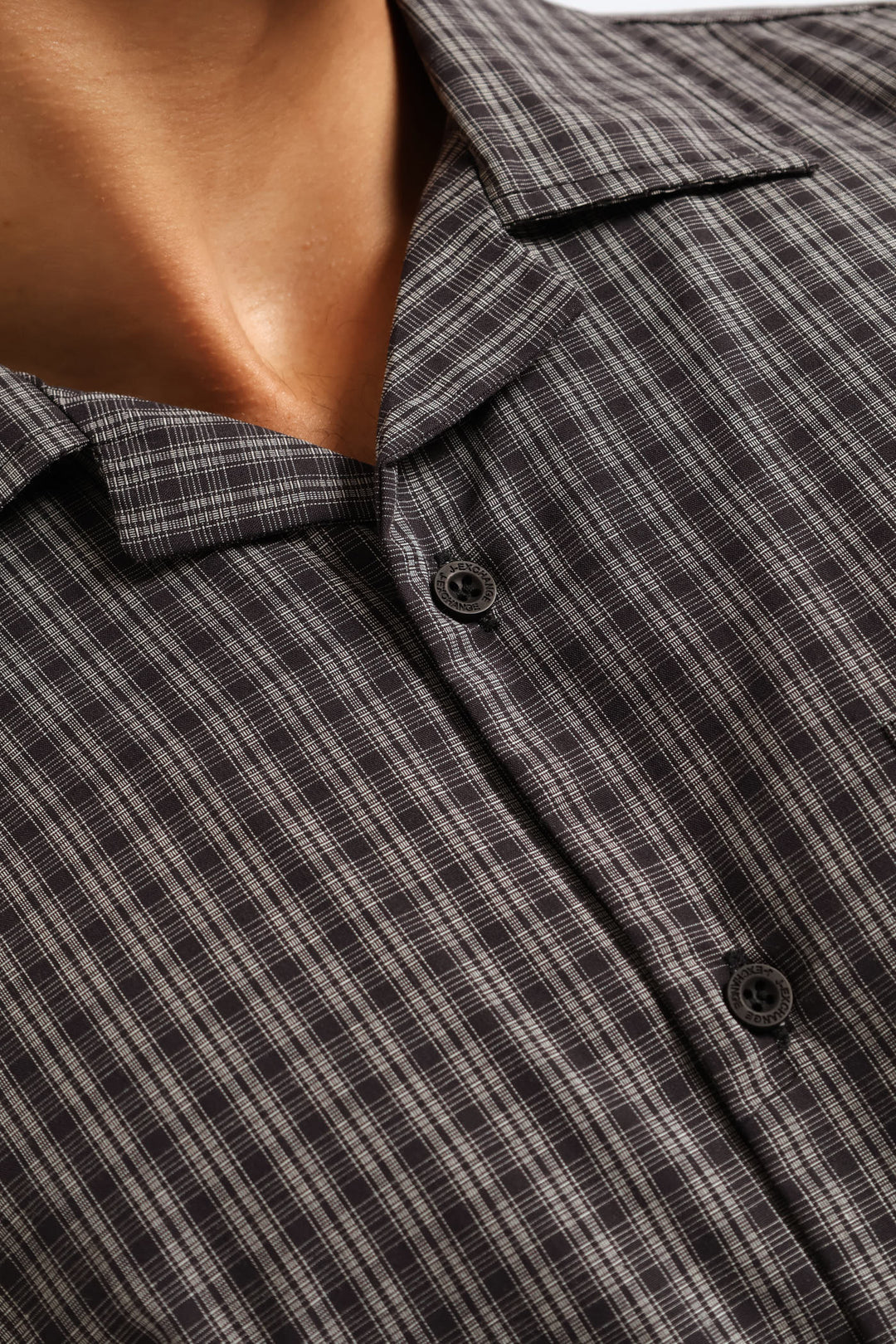 Mini Check Boxy Shirt - Grey/Navy