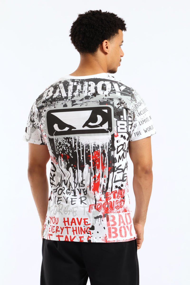 Focused Print Tee - White