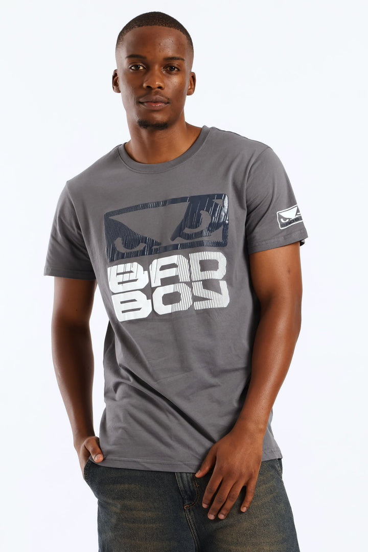 Stripe Logo Tee - Charcoal