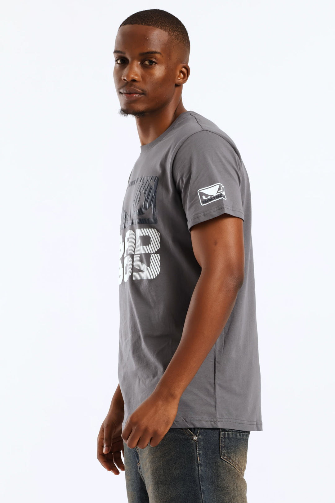 Stripe Logo Tee - Charcoal