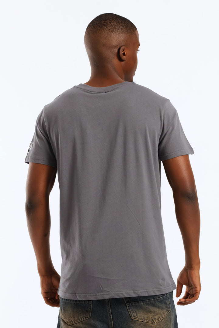 Stripe Logo Tee - Charcoal