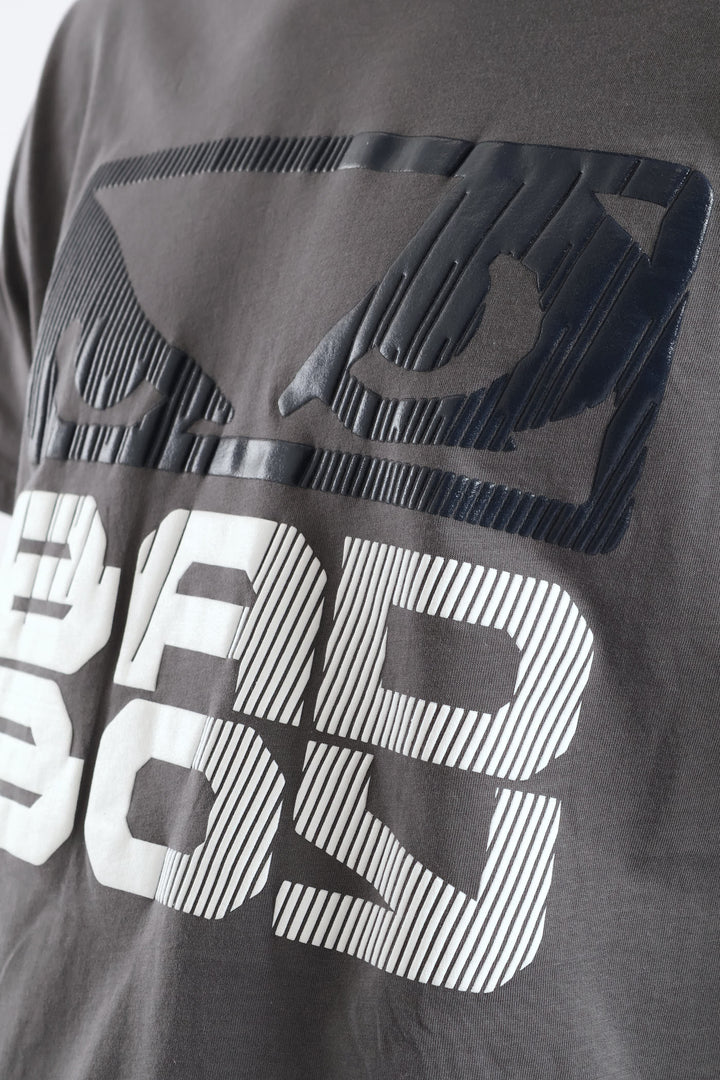 Stripe Logo Tee - Charcoal