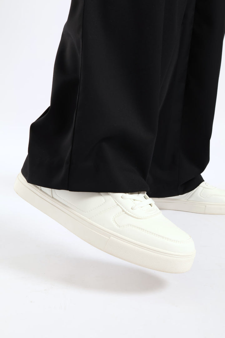 Pull-On Wide Leg Trousers - Black